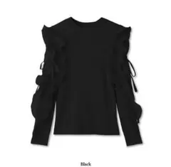 スナイデル　フリルスリーブニットプルオーバー