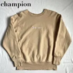 champion 単色青タグ スウェット リバースウィーブ M 刺繍デザイン