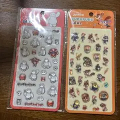 ぷくぷくシール　ベイマックス　ズートピア