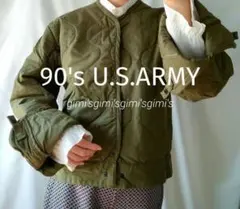 希少 90s米軍 ミリタリー キルティングジャケット 中綿 ブルゾン ビンテージ