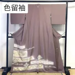 白藤様　［ 色留袖 ］正絹　小豆色　赤　更紗　正倉院　花唐草　箔　作家物