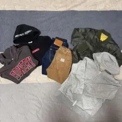 キッズ服セット（フーディ、ジャケット、パンツ）