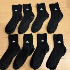 adidas メンズ　黒ソックス8足セット