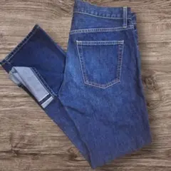 UNIQLO ストレートデニム 濃紺　赤耳　W32他⭐日曜日限定値下げ中！