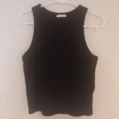 GU リブタンクトップ ブラック Sサイズ