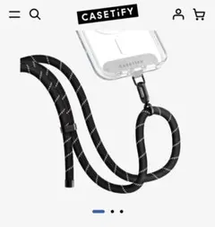 Casetify ロープ　スマホショルダー　ブラック
