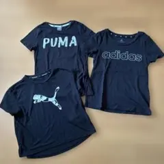 PUMA adidas ブラック Tシャツ 3枚セット