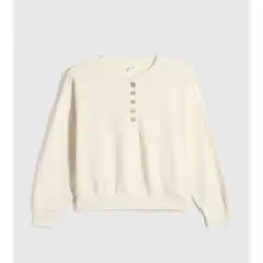 GAP ホワイト M ボタン付きスウェット