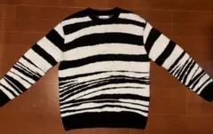 波状ストライプ クルーネックセーター Zara ニット