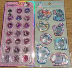 【正規品】ハンギョドン　ウォーターシール　キティ　おはじきシール2枚セット