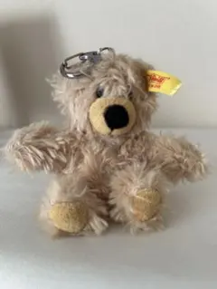 Steiff ぬいぐるみ キーホルダー ベージュ 約10cm