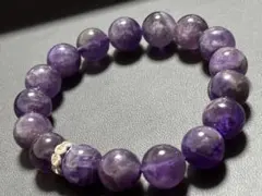 プ*ん様 天然石　アメジスト　ブレスレット　12ミリ　内径16 ①