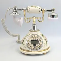 ヴィンテージ青い花柄ダイヤル式電話 ヴィンテージ青い花柄ダイヤル式電話 - メルカリ