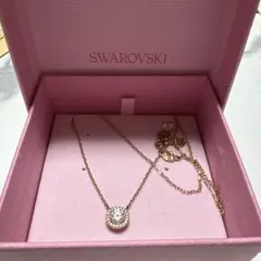 SWAROVSKI ネックレス ピンクゴールドカラー正規品、美品