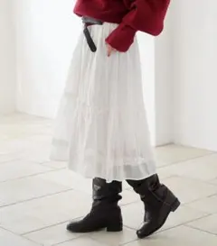 Kastane フリルミドルスカート