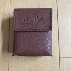 Ray-Ban レザー 折り畳み サングラスケース レイバン 茶色 ケースのみ