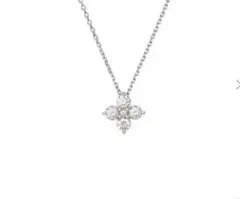 4℃ ヨンドシー　プラチナ　ダイヤモンド　ダイヤ　ネックレス　フラワー　お花