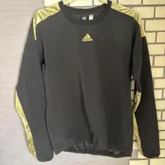 adidas ブラック ゴールド 長袖ピステ 160