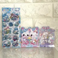 ぷくぷくあわわちゃんスパンコールパーティ　フルフルシール２種