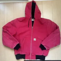 【希少・美品】Carharttフード付きアクティブジャケット　赤　レッド