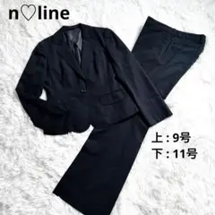 n♡line Precious エヌライン パンツスーツ 洗える ストレッチ 紺