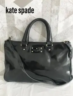 【美品】ケイトスペード PXRU3017 パテントレザー 2WAY ハンドバッグ