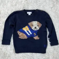 美品【Ralph Lauren】(24M/90) 大人気犬セーター パピーニット