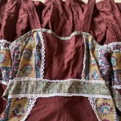 ビンテージ★パッチワーク柄　エプロンワンピース 楽天市場】古着 70年代 Designhouse 総柄 パッチワーク マキシ丈