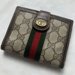オールドグッチ GUCCI 二つ折り 財布 GGスプリーム シェリーラインのサムネイル