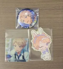 あんスタ 鳴上嵐　10周年　缶バッジ　アニカフェステッカー　スクエアクリアカード