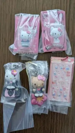 キティ ボンドロップチャーム　平成ギャルチャーム　パッケージチャーム　５点セット
