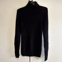 Mサイズ 無印良品 ブラック 首がチクチクしないタートルネック リブニット 長袖