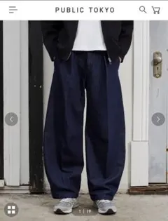 サイズ1 ブルーPUBLIC DENIMバレルイージー PUBLICTOKYOのサムネイル
