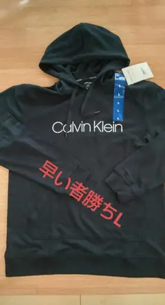 今だけ激安2】新品Calvin klein カルバンクラインネイビー系パーカーL