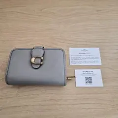 ラスト1点 新品未使用COACHコーチ 折り財布 タビーミディアム ベージュ