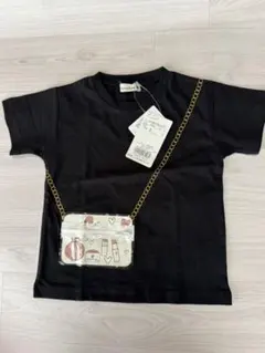【未使用】ブランシェス Tシャツ 100cm ブラック ポケット付きのサムネイル