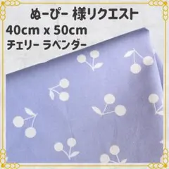 【ぬーぴー様リクエスト】40×50 ランチョンマット チェリー ラベンダー