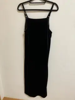 GU ベロアキャミワンピース ブラック