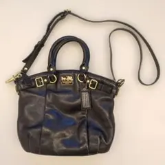 COACH マディソンレザー 2wayバッグ 黒 18625
