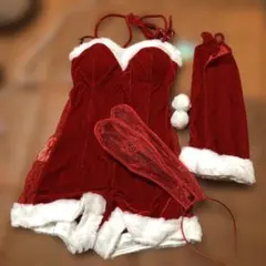お早めに‼️本日限定❣️シュガーサンタコスプレ赤 4点セット　バニーガール　未使用品