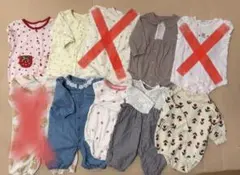 最終価格!気になる方は買って下さい!ロンパース・カバーオール8点セット50〜70