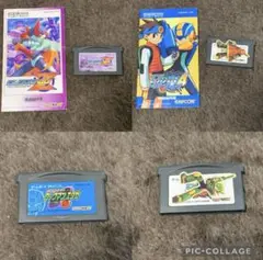 動作確認済み　GBA ロックマン　ソフト　4点　説明書付き