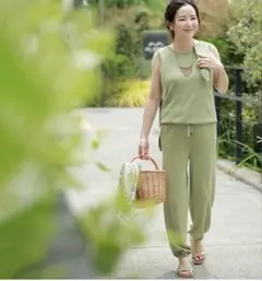 Calmere サマーリネンオールインワンM-Lサイズ　wako’s Calmere サマーリネンオールインワンM-Lサイズ wako's STORY7月号掲載