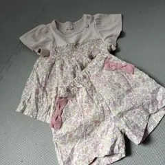 花柄トップスとショーツセットプティマイン