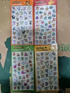 【韓国限定】ポケモン ドロップシール 4種セット　韓国公式