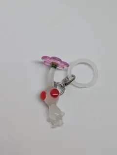 ピクミン　傘チャーム　 めじるしアクセサリー　白ピクミン