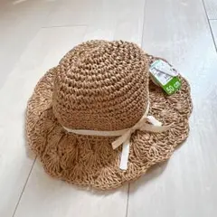 西松屋　麦わら帽子　リボン　ハット　50cm