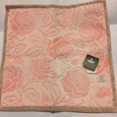 LANVIN ピンク ローズ柄 タオルハンカチ