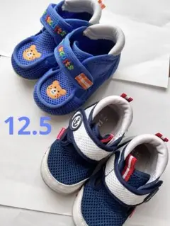 ミキハウス　ホットビスケッツ スニーカー サンダル 12.5 記名なし ブルー