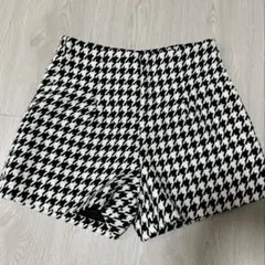 GRL 千鳥柄ハイウエストショートパンツ L